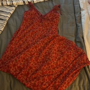 Target Red Floral Lace Chemise